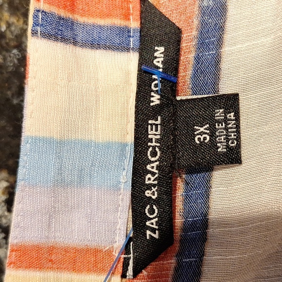 q Zac & Rachel Button Down Shirt Size 3X.  NWT - Picture 3 of 6